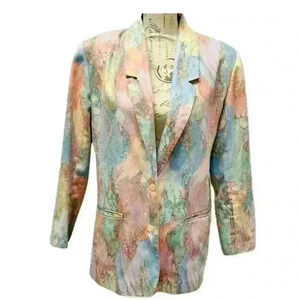 Patchington Vintage Coat/Jacket Pastel Color With Shoulder Pads Size 12